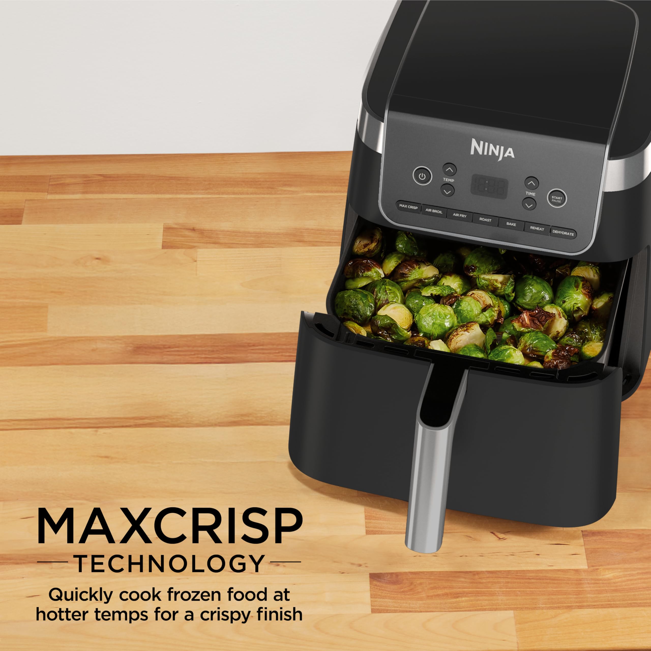 Ninja Air Fryer Pro XL 7-in-1, Max Crisp Tech, 450F for Hotter, Crispy Results, 6.5 QT Capacity, Max Crisp, Broil, Air Fry, Roast, Bake, Reheat, Dehydrate, Space Saving, AF182AMZC (Canadian Version) 🍁 All In One Marketplace Canada