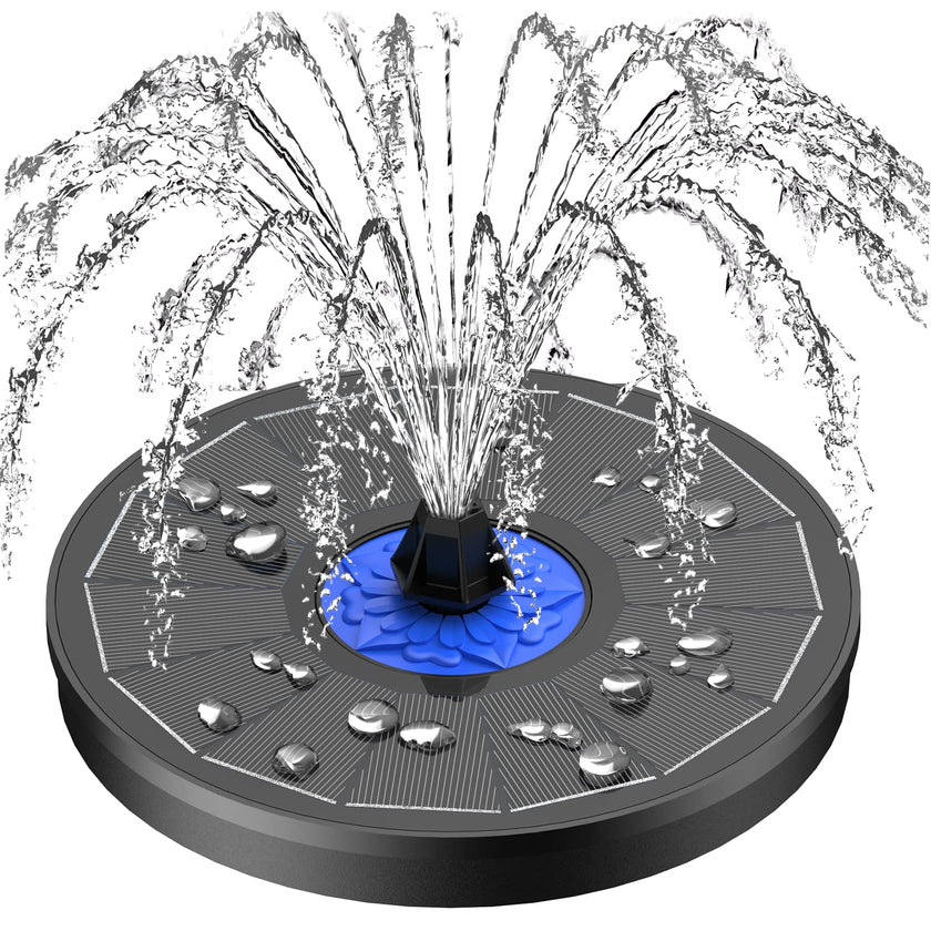 SZMP Solar Fountain Upgrade, 3.5W Solar Powered Bird Bath Fountains with Flower, Outdoor Water Feature Solar Fountain Pump with 7-in-1 Nozzles, 4 Fixed Pipes for Humingbirds, Birdbath, and Garden 🍁 All In One Marketplace Canada