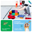 PicassoTiles Magnetic Tiles 60pcs Kids Toys Classroom Sensory Toy for Toddlers STEM Learning Building Blocks, Montessori Pretend Play Magnet Tile Construction Stacking Block Boys Girls Ages 3+ PT60 🍁 All In One Marketplace Canada