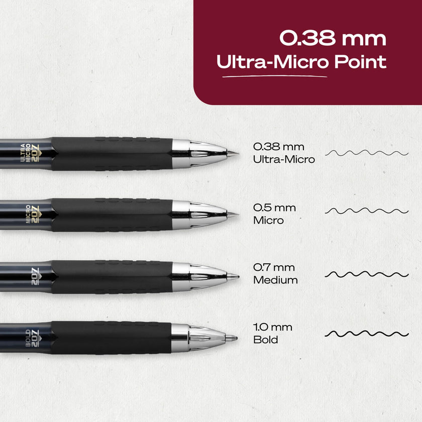 uni-ball Signo 207 Retractable Gel Pens, Ultra-Micro Point, Black Ink, 12 Count (Pack of 1) (1790922) , Packaging may vary 🍁 All In One Marketplace Canada