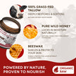 Beef Tallow Face Cream, Whipped Tallow and Honey Balm for Face and Body, Grass Fed Natural Skincare Moisturizer for Dry and Sensitive Skin, Hydrating Body Butter 🍁 All In One Marketplace Canada