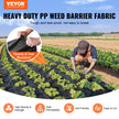 VEVOR Weed Barrier Landscape Fabric, 6*100FT Heavy Duty Garden Weed Fabric, Woven PP Weed Control Fabric, Driveway Fabric, Geotextile Fabric for Landscaping, Ground Cover, Weed Blocker Weed Mat, Black 🍁 All In One Marketplace Canada