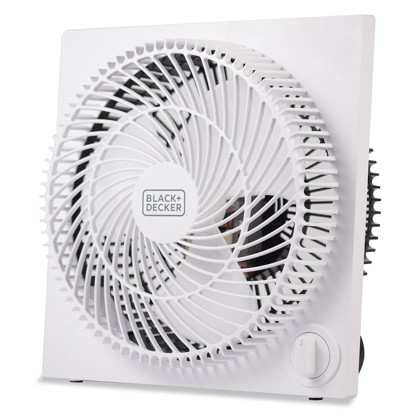 Black & Decker 9 in. Frameless Tabletop Box Fan, White 🍁 All In One Marketplace Canada