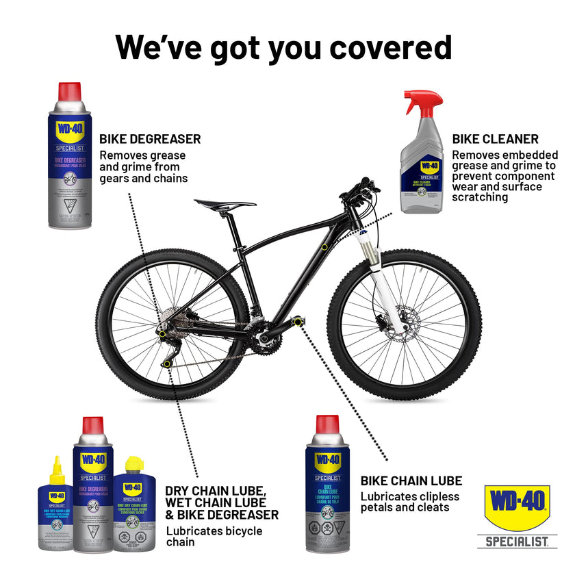 WD-40 Specialist Bike | Foaming Cleaner and Degreaser | Safe for all finishes, components; deeply penetrates to quickly remove stubborn grease and grime from bike chains, 283g | 3006 | Single Can 🍁 All In One Marketplace Canada