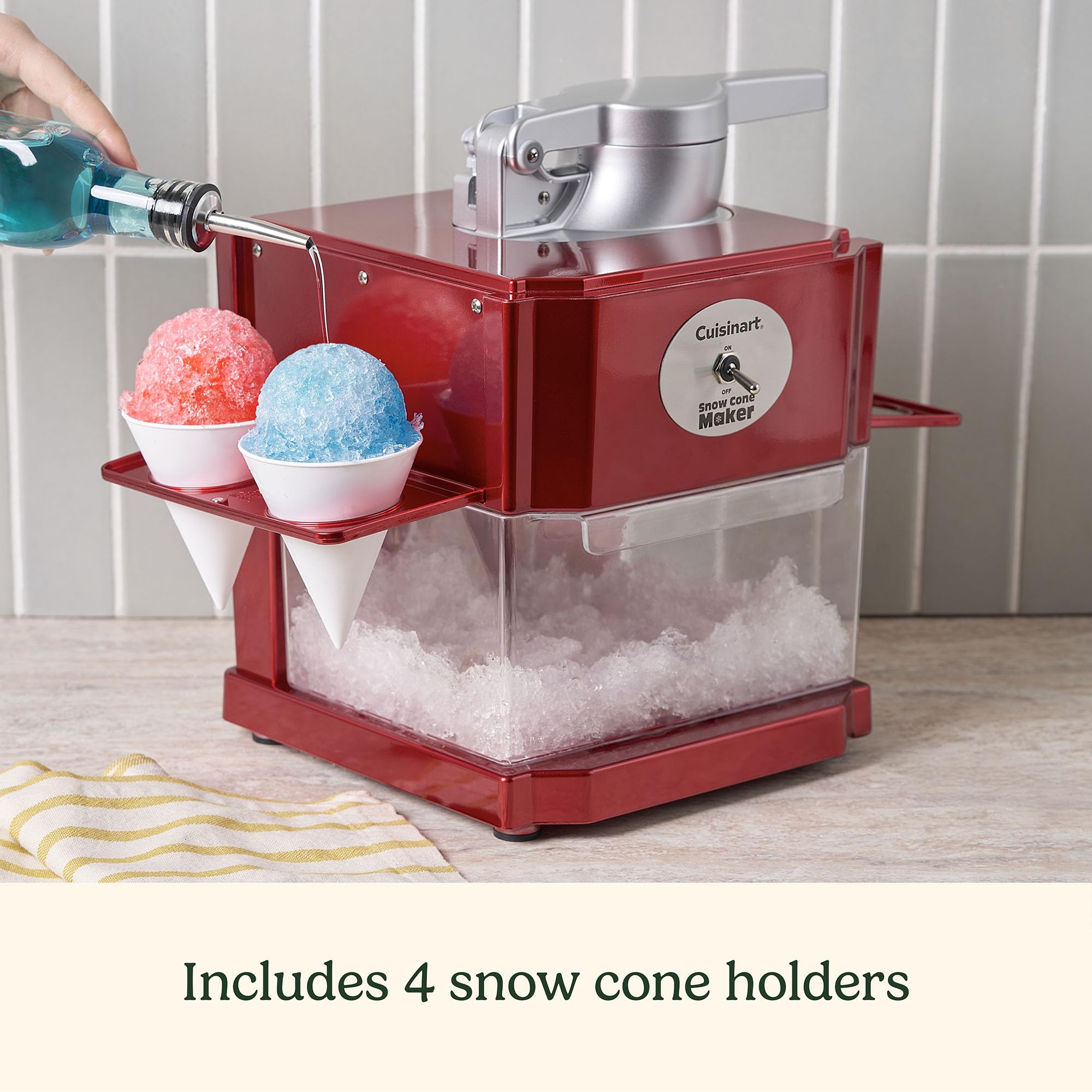 Cuisinart Snow Cone Machine, Home Shaved Ice Maker for Snow Cones, Snow Cone Maker with Reuseable Paper Cups, Makes 5 Icy Cones for Slushies, Frozen Drinks (SCM-10P1C) 🍁 All In One Marketplace Canada