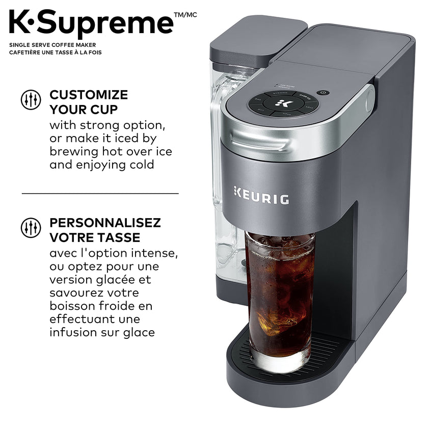 Keurig K-Supreme Single Serve K-Cup Pod Coffee Maker, With MultiStream Technology, Grey, 17.913in x 7.047in x 14.409in 🍁 All In One Marketplace Canada