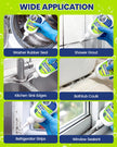 Mould Remover Gel - Household Washing Machine Cleaner, Tile Grout Cleaner with Brush, Mildew Stain Remover for Washer Rubber, Shower, Bathroom, Bathtub Caulk, Kitchen Sink, Fridge Seal, Wall - 8 Fl Oz 🍁 All In One Marketplace Canada