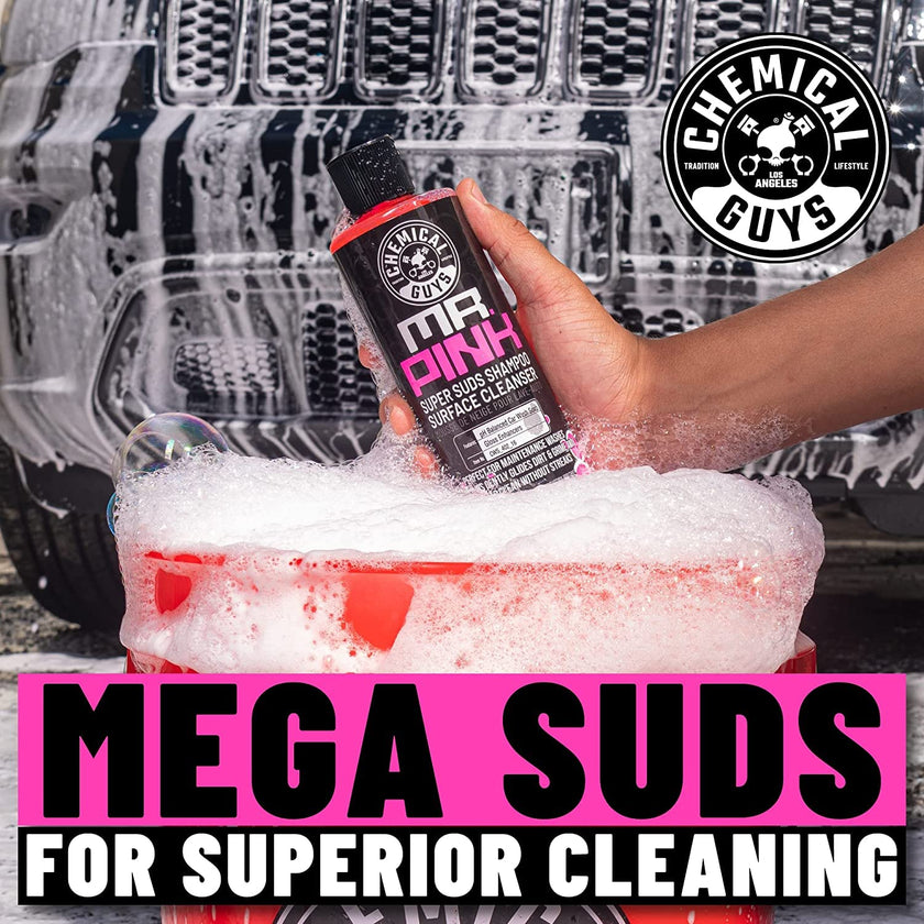 Chemical Guys Mr. Pink Foaming Car Wash Soap (Works with Foam Cannons, Foam Guns or Bucket Washes) Safe for Cars, Trucks, Motorcycles, RVs & More, 473 ml (2 Pack), Candy Scent 🍁 All In One Marketplace Canada