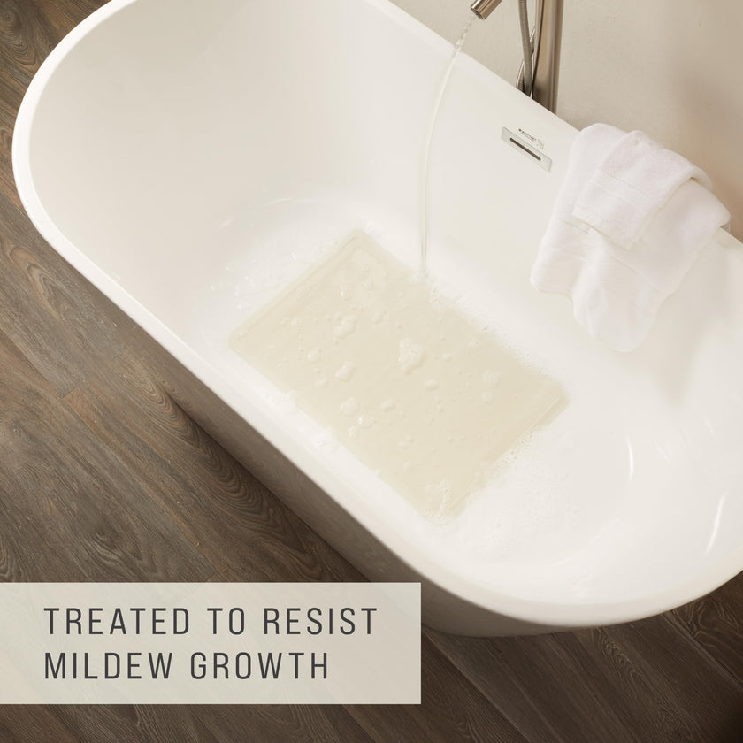 Rubbermaid Commercial Products Bath Tub and Shower Mat | Large - 28 x 16 in. | White | Machine Washable | Safti-Grip Non-Slip Bathroom Mat with Suction Cups for Home/Hotel/Shower/Bathtub 🍁 All In One Marketplace Canada