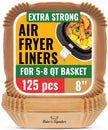 Air Fryer Liners, 125Pcs Disposable Parchment Paper Liners – Non-Stick and Oil Proof for Easy Cleanup – 8” Square for 5-8 qt Basket by Baker's Signature 🍁 All In One Marketplace Canada