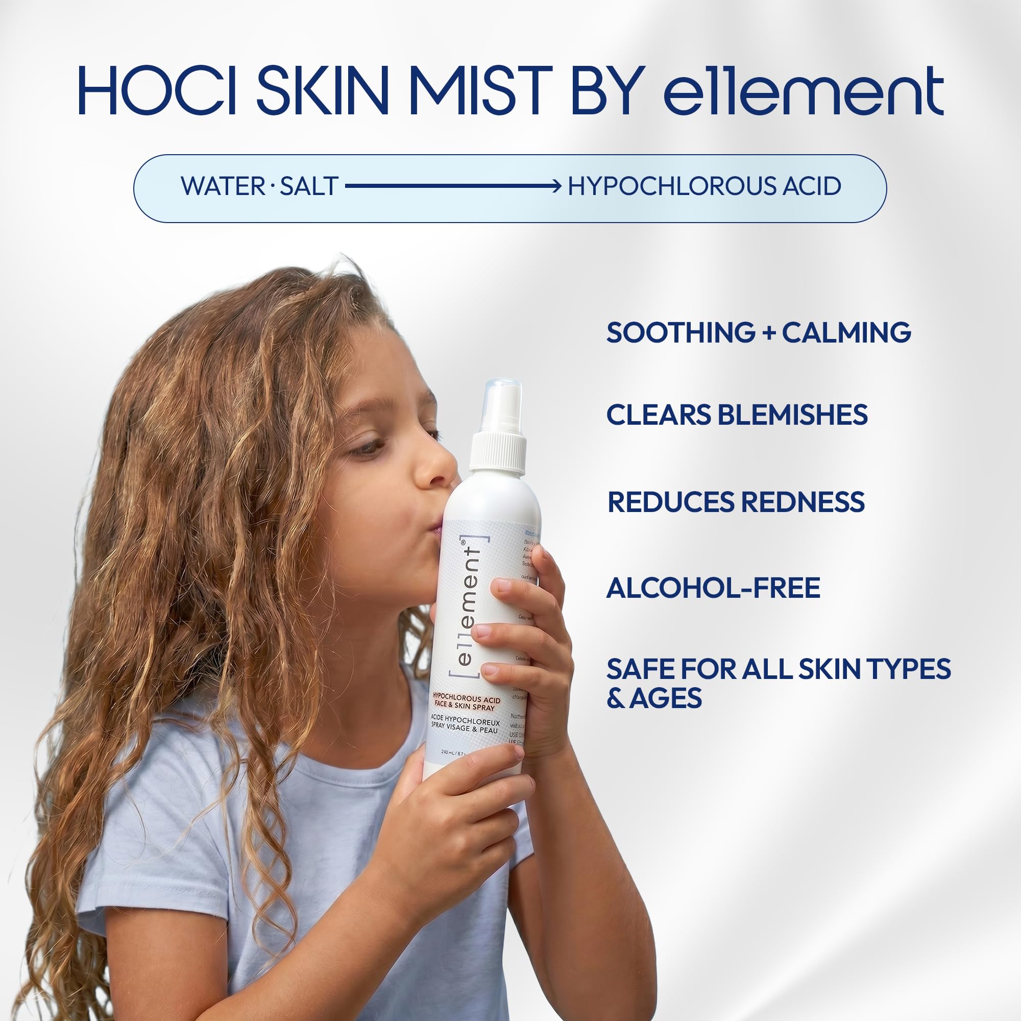 Hypochlorous Acid Spray – Acne Prone Skin – Dry Face – Eczema Prone Skin - Tattoo Aftercare – Piercing Aftercare – Saline Toner – Facial Cleanser – Eye Lash Cleanser - All Natural Face and Skin Spray – Safe for All Skin Types – Hypoallergenic – Cruelty Fr