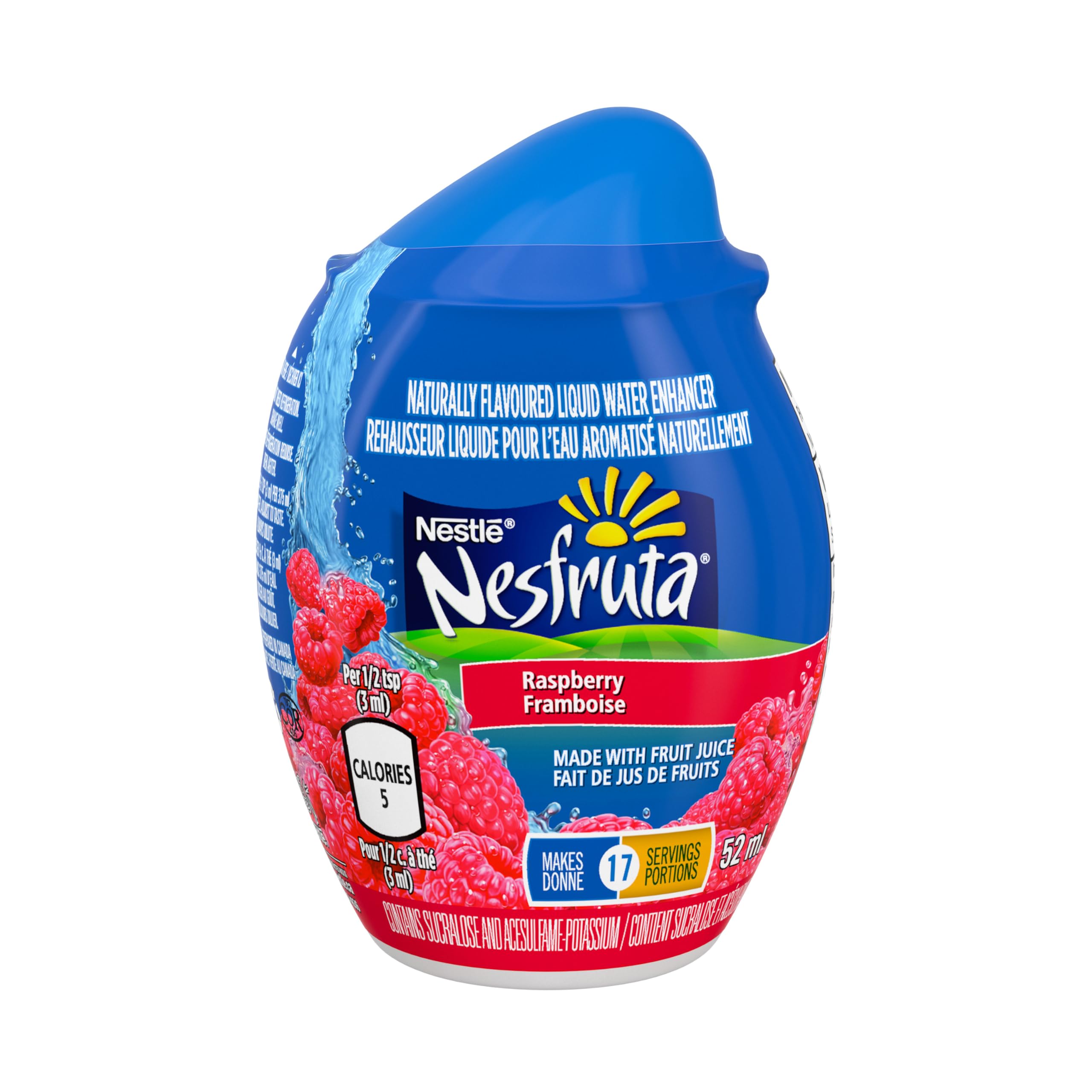 NESFRUTA Raspberry Liquid Water Enhancer, 12 Bottles, 780 g 🍁 All In One Marketplace Canada