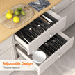 Lifewit Extra Large Cutlery Organizer, Expandable Silverware Drawer Organizer for Kitchen, Adjustable Cutlery Tray Drawer Organizer for Spoon Forks Knives, Cutlery Crocks, 13-22 x 15