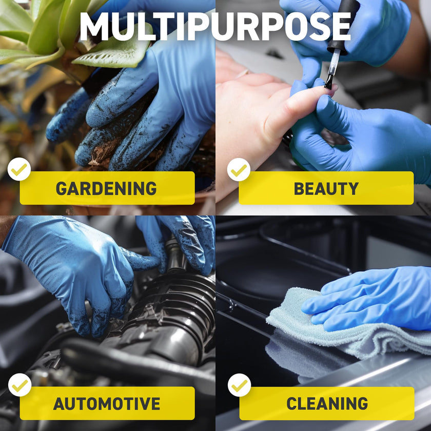 72HRS Blue Nitrile Gloves - 4 Mil Disposable Gloves (200 Pieces, X-Large) 🍁 All In One Marketplace Canada