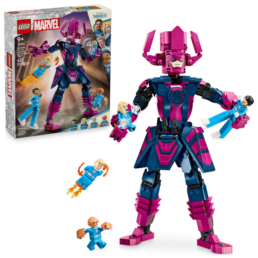 LEGO Marvel Fantastic Four vs. Galactus Construction Figure - Super Hero Building Toy - 4 Minifigures, Including The Thing, Invisible Woman and Human Torch - Gift for Kids, Boys and Girls, 9+ 76316 🍁 All In One Marketplace Canada