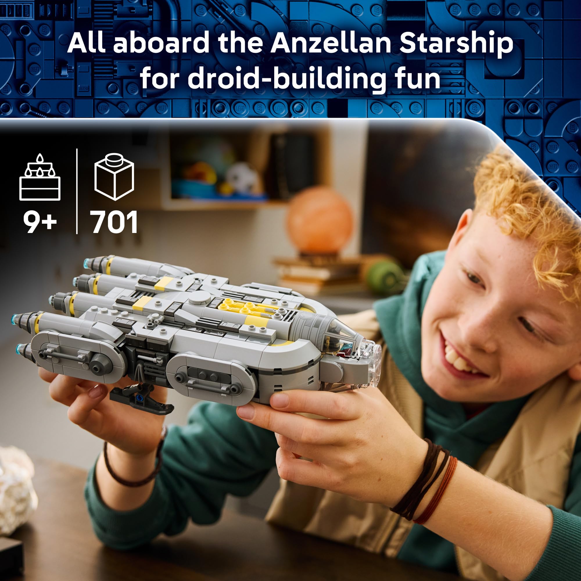 LEGO Star Wars: The Mandalorian and Grogu Anzellan Starship Building Toy - Build and Display Set for Boys & Girls, Ages 9+ - Star Wars Gifts for Kids - W/Grogu & 2 Anzellan Figures - 75445 🍁 All In One Marketplace Canada