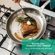 Jamie Oliver by Tefal Cook Smart Frying Pan 11 in / 28 cm, Uncoated Stainless Steel Frying Pan, Robust, Fast Heating, Even Cooking, Riveted Handle, Induction Safe, Oven and Dishwasher Safe 🍁 All In One Marketplace Canada
