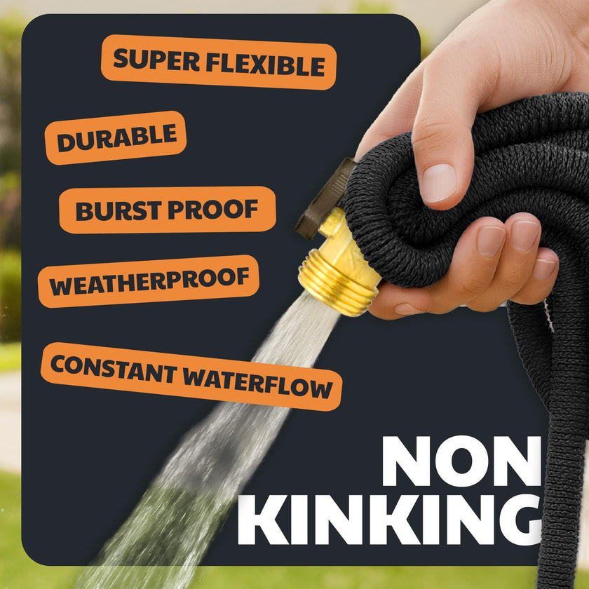 XHOSE PRO Expandable Garden Hose 100ft Water Hose with Brass Fittings, Flexible, Expanding and Retractable, Lightweight 100 Ft Hose, Tuyau Arrosage - 2026 Model 🍁 All In One Marketplace Canada