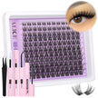Wispy Lash Clusters Kit Natural Lash Extensions Kit DIY Cluster Eyelash Extensions C Curl 8-16mm Individual Lashes with Lash Remover Bond and Seal Soft Thin Band by ALICE 🍁 All In One Marketplace Canada