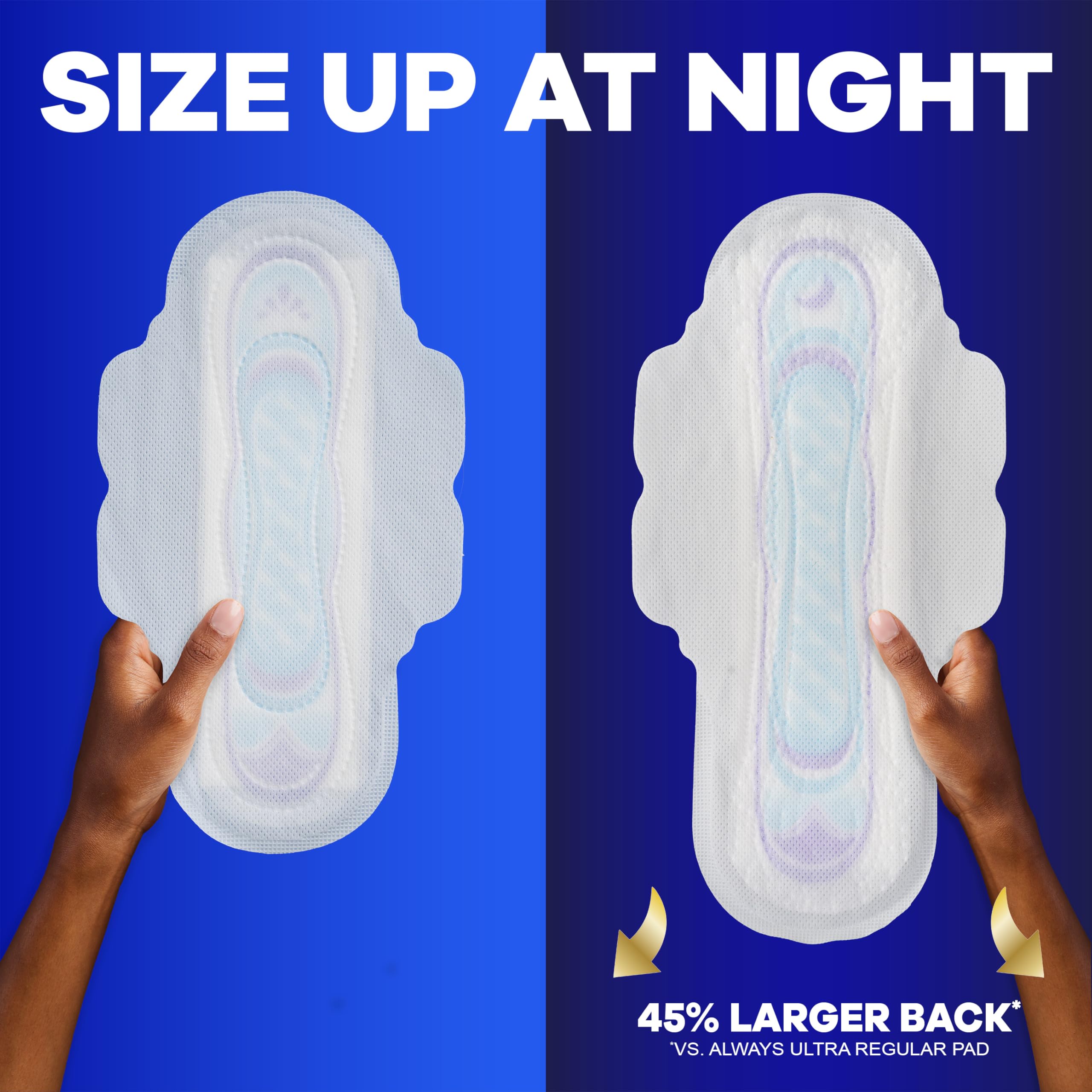 Always Ultra Thin Feminine Pads with Wings for Women, Size 4, Overnight Absorbency, Unscented, 96 Count 🍁 All In One Marketplace Canada