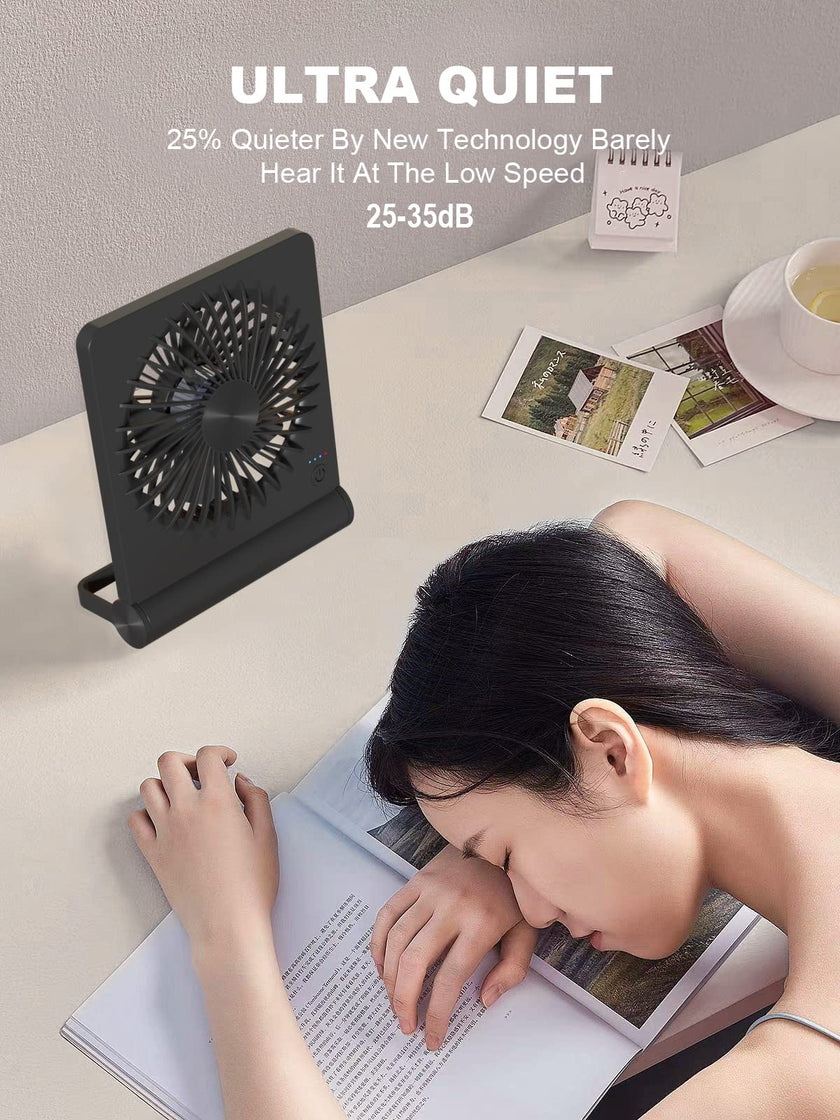 Small Desk Fan,Rechargeable USB Fan Battery Operated,Ultra Quiet, Strong Wind, 3 Speeds Travel Fans 🍁 All In One Marketplace Canada
