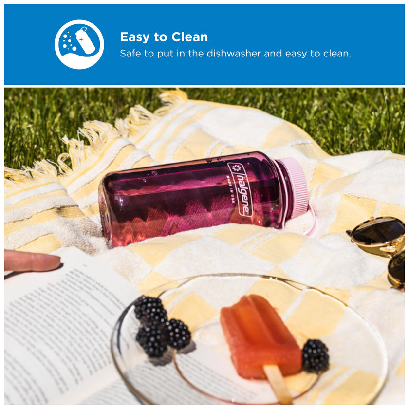 Nalgene 32 oz Wide Mouth Water Bottle BPA-Free, Durable & Leak Proof, Lightweight Bottle for Hiking & Gym, Work & Travel, Cherry Blossom 🍁 All In One Marketplace Canada
