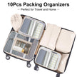 10 Set Packing Cubes for Suitcases, Packing Cubes Travel Essentials Organizer Bags, Travel Organizers (Beige) 🍁 All In One Marketplace Canada