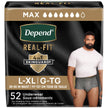 Depend Real Fit Adult Incontinence Underwear for Men, Maximum Absorbency, L/XL, Grey, 52 Count 🍁 All In One Marketplace Canada