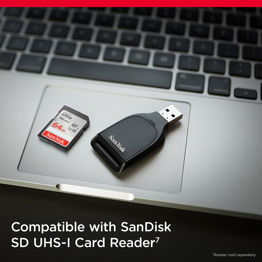 SanDisk 64GB Ultra SDXC UHS-I Memory Card - Up to 140MB/s, C10, U1, Full HD, SD Card - SDSDUNB-064G-GN6IN 🍁 All In One Marketplace Canada