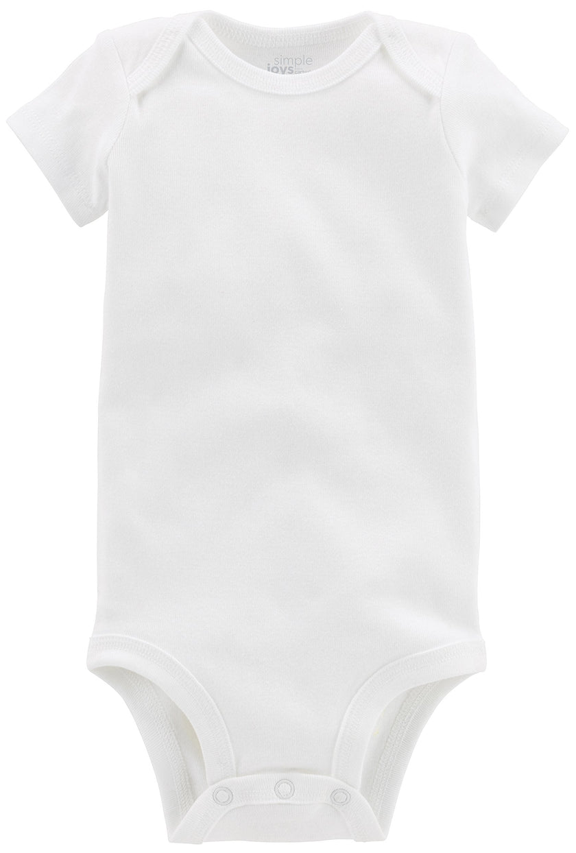 Simple Joys by Carter's Baby 8-Pack Short-Sleeve Bodysuit, White, 6-9 Months 🍁 All In One Marketplace Canada