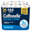 Cottonelle Toilet Paper, 36 Mega Rolls = 144 Regular Rolls (2 Packs of 18), Ultra Clean, Strong Bathroom Tissue, 284 Sheets per Roll, Packaging May Vary 🍁 All In One Marketplace Canada
