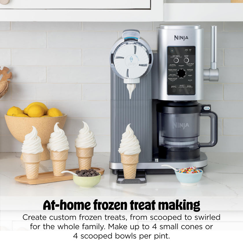 Ninja CREAMi Swirl Ice Cream and Soft Serve Maker, Sorbet, Milkshake, Frozen Yogurt, Low Calories Program & More, 13-in-1, Soft Serve Handle & (2) CREAMi Swirl 16oz Pints, For Kids & ALL ages, NC701C 🍁 All In One Marketplace Canada