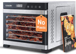 Cosori Food Dehydrator (50 Recipes) for Jerky, Vegetables Fruit, Meat, Dog Treats, Herbs, and Yogurt, Dryer Machine with Temperature Control, 6 Stainless Steel Trays, Rear-Mounted Fan, Silver 🍁 All In One Marketplace Canada