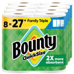 Bounty Paper Towels Quick-Size, White, 8 Family Triple Rolls = 27 Regular Rolls 🍁 All In One Marketplace Canada
