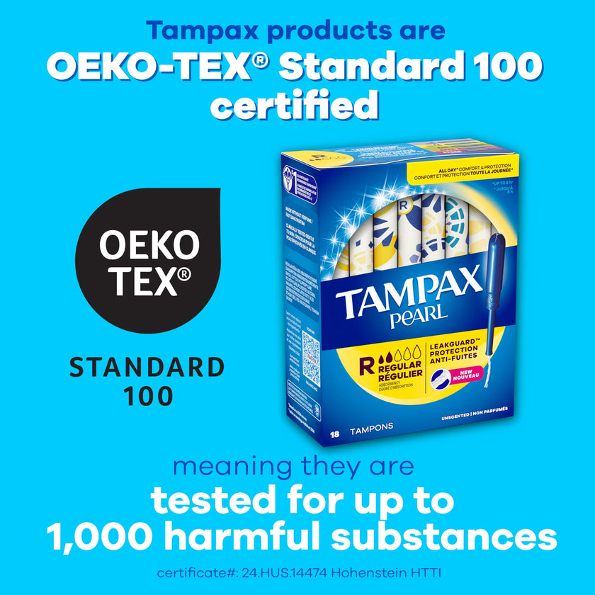 Tampax Pearl Tampons, with LeakGuard Braid, Ultra Absorbency, Unscented, 60 Count 🍁 All In One Marketplace Canada