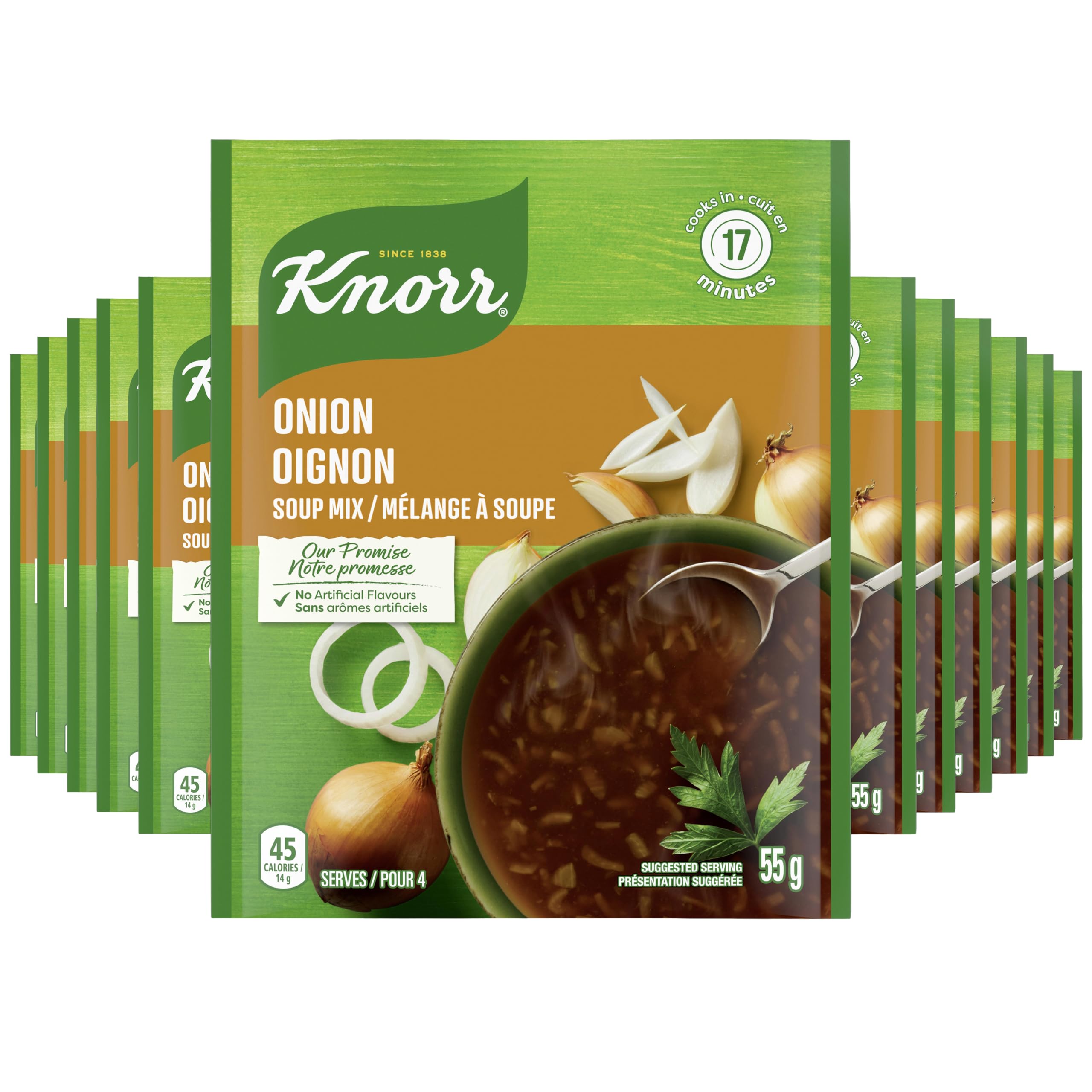 Knorr Soup Mix For A Quick Delicious Classic Soup Mix Onion No Artificial Colours Or Flavours 55 g 12 count 🍁 All In One Marketplace Canada