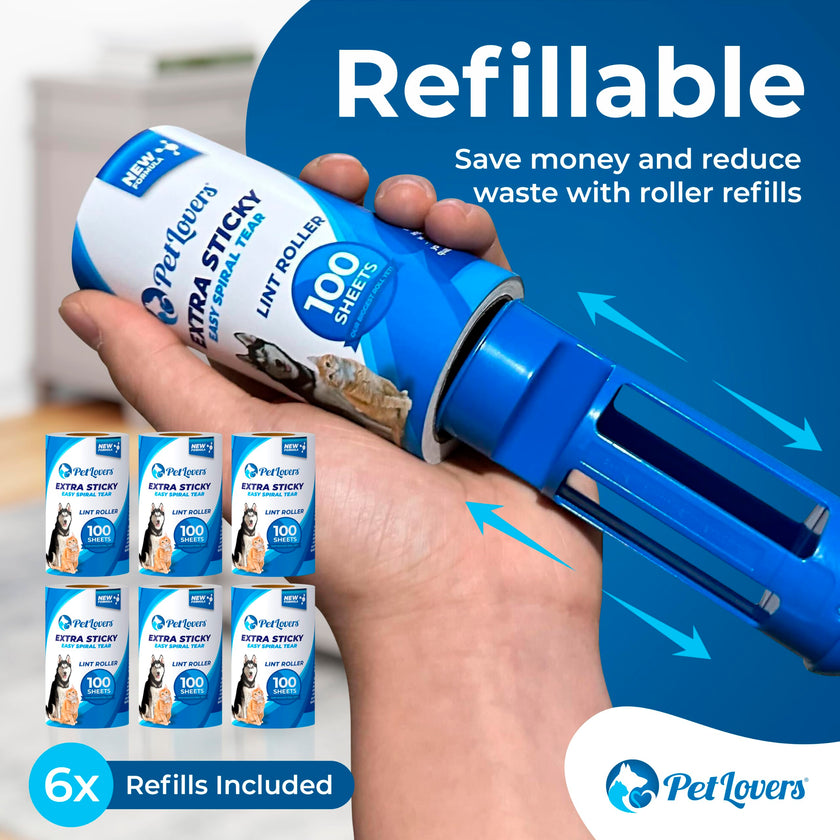 PetLovers Extra Sticky Lint Roller Ultimate Value Set 800 Sheets for Pet Hair Removal, Dog and Cat Lint Remover 8 Pack 🍁 All In One Marketplace Canada