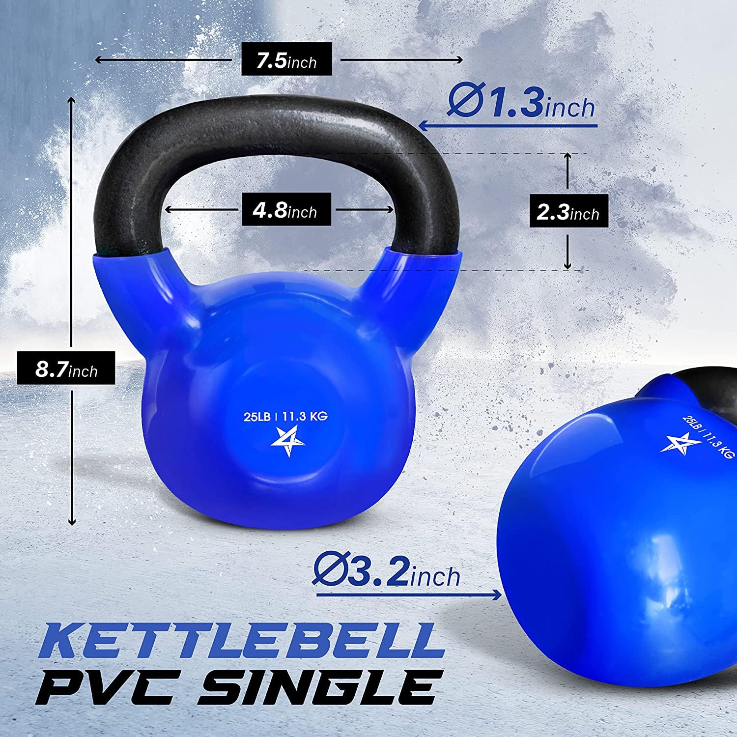 Yes4All Vinyl Coated Kettlebell Weights – Great for Full Body Workout and Strength Training – Vinyl Kettlebell 25 lbs 🍁 All In One Marketplace Canada