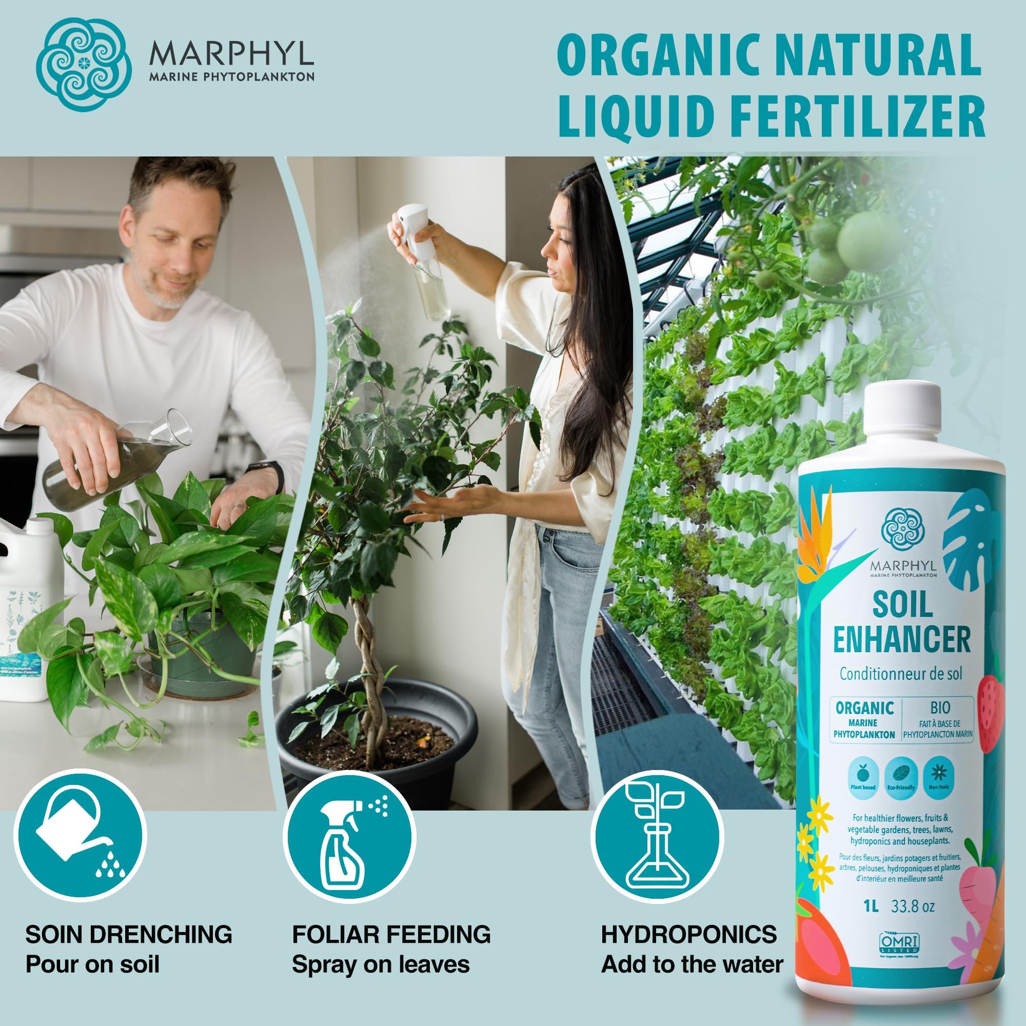 MARPHYL All-Purpose Plant Food – Organic Nutrient-Rich Fertilizer & Soil Enhancer for Indoor & Outdoor Flowers, Vegetables, Succulents, Bamboo & Hydroponics 🍁 All In One Marketplace Canada