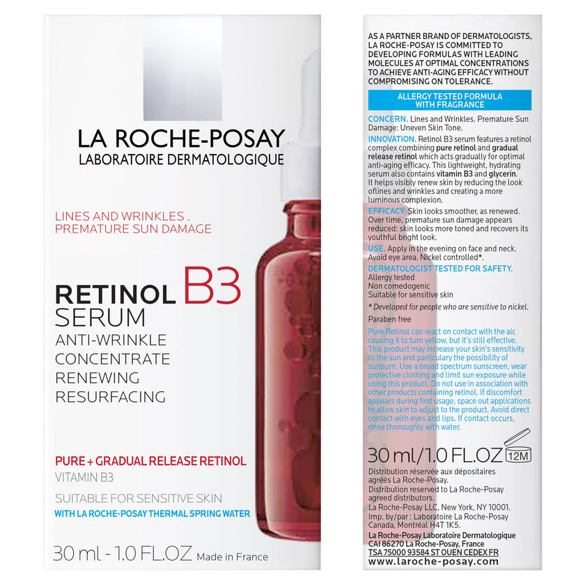 La Roche Posay Retinol B3 Serum, Anti-Aging Face Serum with Niacinamide, Reduces the look of Fine Lines & Wrinkles, Suitable for Sensitive Skin, Recommended by Dermatologists,30ml 🍁 All In One Marketplace Canada