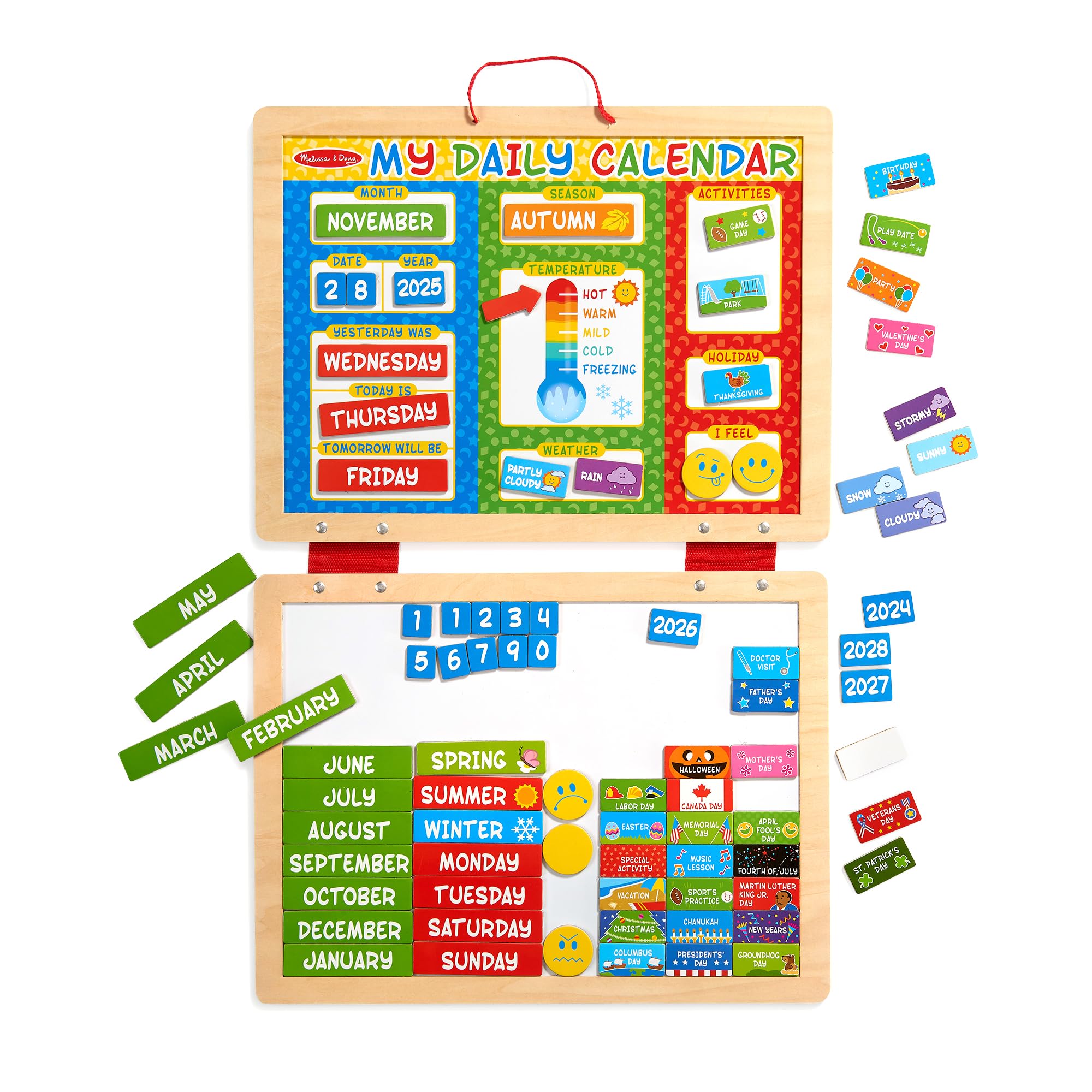 Melissa & Doug My First Daily Magnetic Calendar, Classroom Calendar for Kids Activities with Weather & Seasons, Preschool Toys for Girls & Boys Ages 4+ 🍁 All In One Marketplace Canada