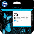 HP 70 Matte Black and Cyan Printhead (C9404A)