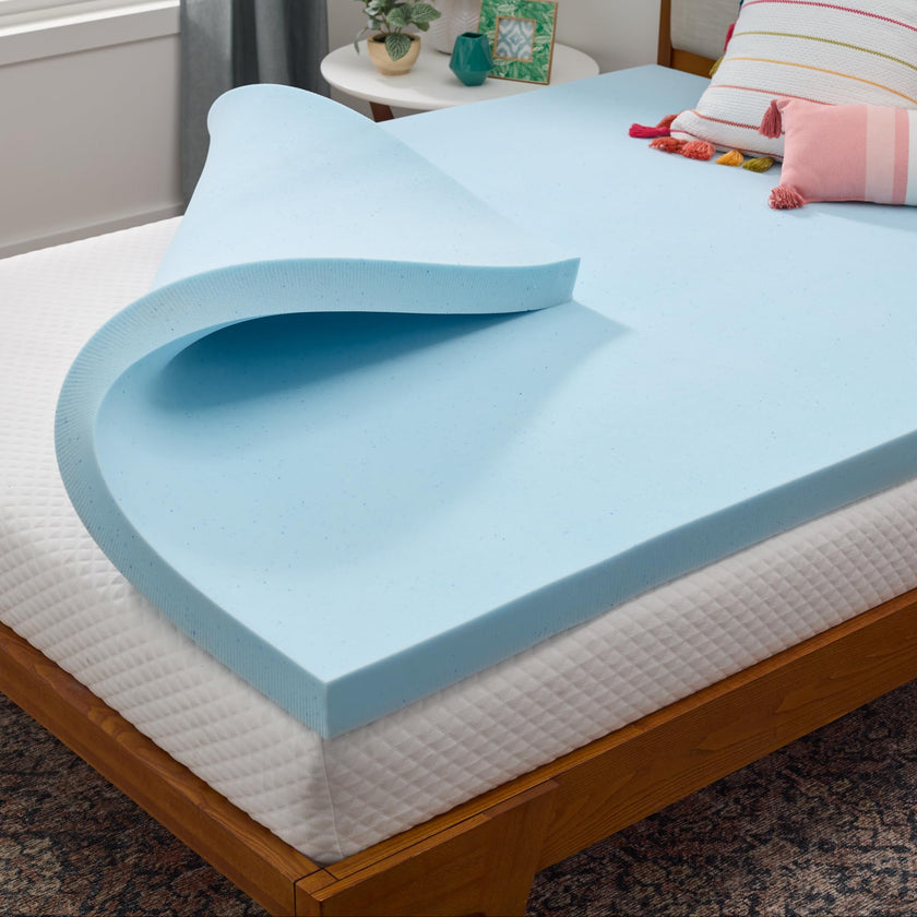 Linenspa 3 Inch Memory Foam Mattress Topper, Gel Infused Full Mattress Topper, CertiPUR-US Certified 🍁 All In One Marketplace Canada