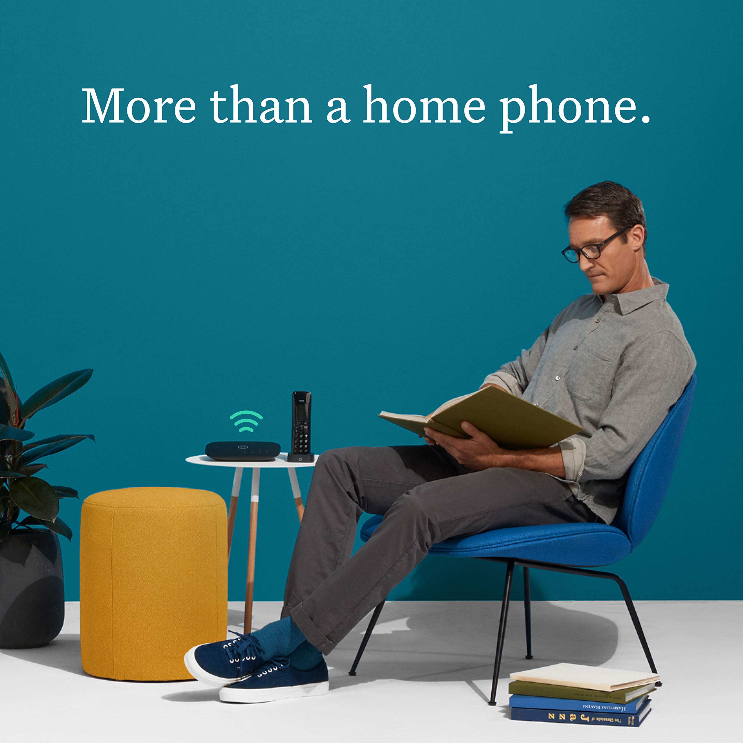 Ooma Telo Air 2 VoIP Free Home Phone Service with Wireless and Bluetooth connectivity. Affordable Internet-Based landline Replacement. Unlimited Nationwide Calling. Low International Rates, Black 🍁 All In One Marketplace Canada