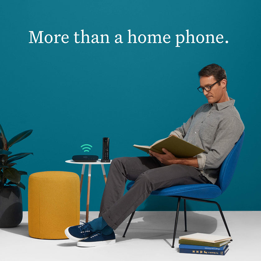 Ooma Telo Air 2 VoIP Free Home Phone Service with Wireless and Bluetooth connectivity. Affordable Internet-Based landline Replacement. Unlimited Nationwide Calling. Low International Rates, Black 🍁 All In One Marketplace Canada