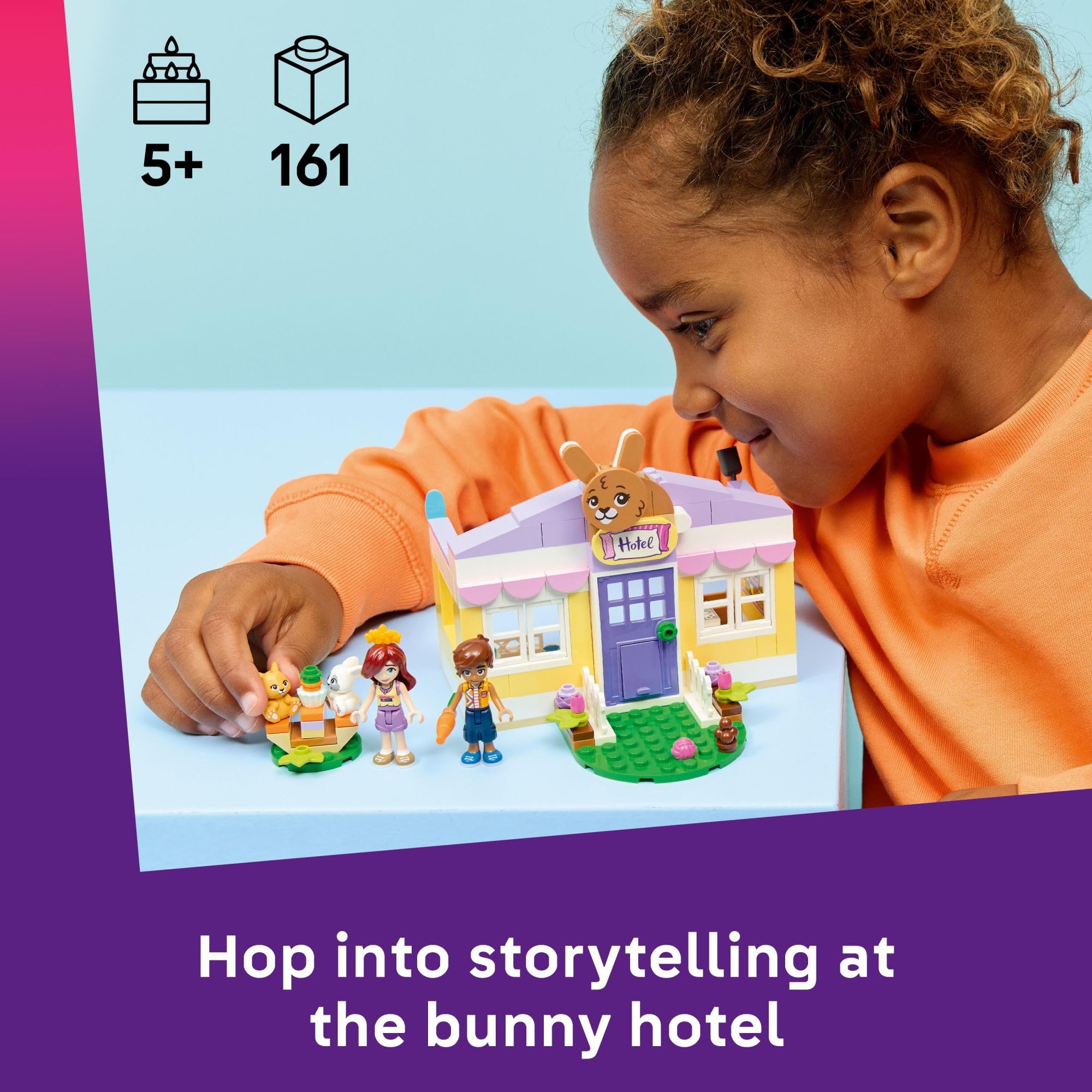 LEGO Friends Heartlake City Bunny Hotel Building Toy for Girls & Boys - Pretend Play Set for Kids, Ages 5+ - W/Paisley & Leo Minidolls, 2 Toy Bunnies, & Accessories - Gift Idea for Birthdays - 42679 🍁 All In One Marketplace Canada