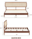 Lupin Natural Rattan Bed Frame