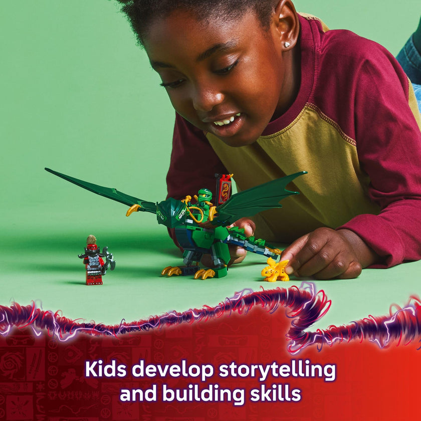 LEGO NINJAGO Lloyd's Green Forest Dragon Toy - Pretend Play Building Toy for Boys and Girls, Ages 6+ - Dragon Figurine with 2 Minifigures for Kids - Gift Idea for Birthdays - 71829 🍁 All In One Marketplace Canada