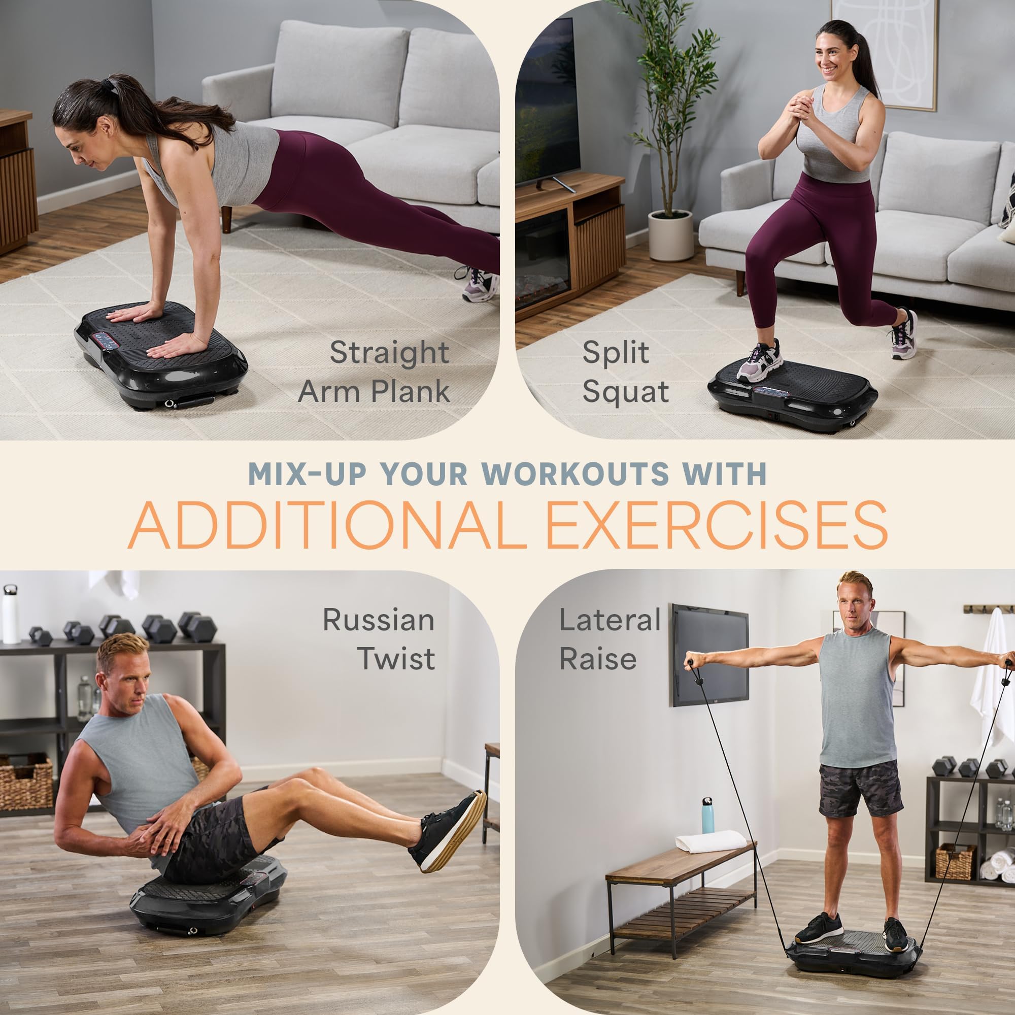 Lifepro Waver Vibration Plate Exercise Machine – Whole Body Oscillation Platform w/ 99 Speed Levels & 9 Programs – Remote Control, Loop & Resistance Bands for Full Body Home Gym Workout 🍁 All In One Marketplace Canada