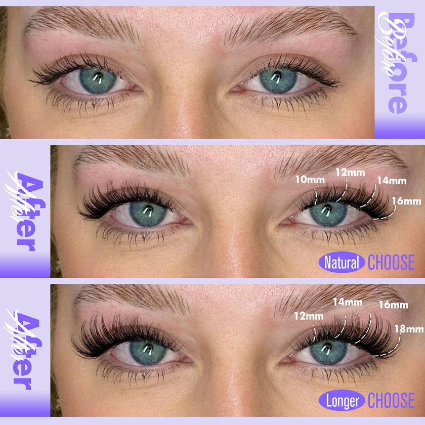 Pawotence Lash Clusters Wispy Cluster Eyelash Extensions 10-18mm Individual Lashes D Curl Cluster Lashes Extension DIY Soft Comfortable Eyelash Clusters with Thin Band 🍁 All In One Marketplace Canada